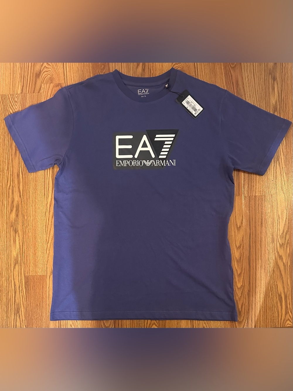 Emporio Armani EA7 Reg Fit Crew Neck T-shirt, Color Marlin, Size XL
